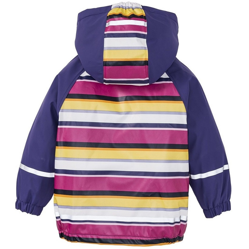 ☘️ Fialová PRUHOVANÁ BUNDA Lupilu nepromokavá vel. 122/128