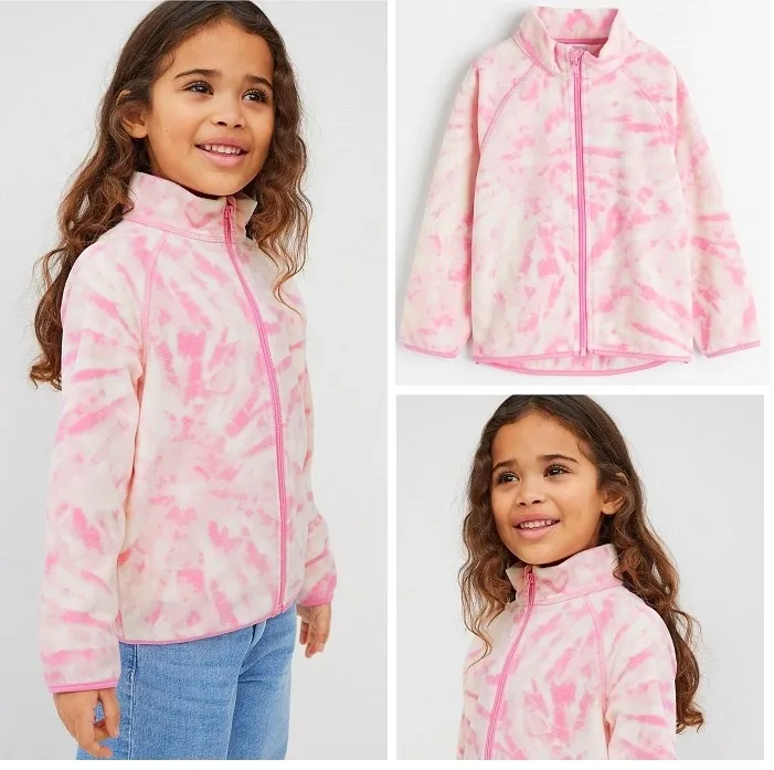 ☘️ Fleecová BATIKOVANÁ MIKINA H&M na zip