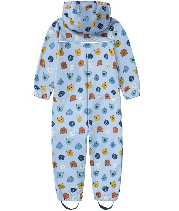 ☘️ Dětská SOFTSHELLOVÁ KOMBINÉZA světlý overal příšerky vel. 110/116