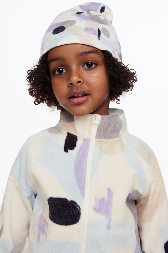 ☘️ Fleecová SMETANOVÁ MIKINA H&M s kapsami vel. 92