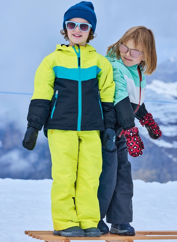 ☘️ Klučičí LYŽAŘSKÝ SET zimní bunda + fosforové oteplováky vel. 110/116