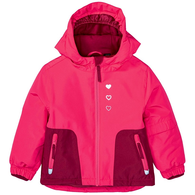 ☘️ Dívčí LYŽAŘSKÝ SET zimní bunda malinová + oteplováky vel. 98/104