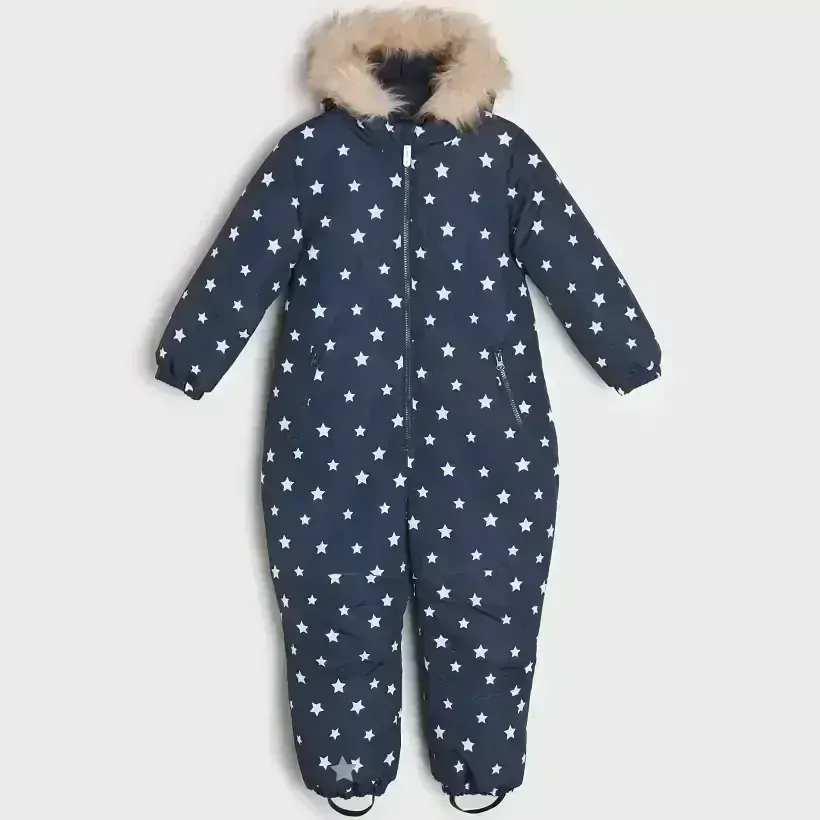 ☘️ Dětská HVĚZDIČKOVÁ KOMBINÉZA zimní overal tmavý vel. 110