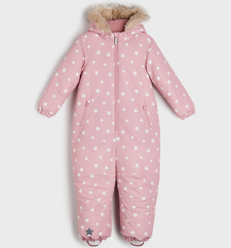 ☘️ Dívčí HVĚZDIČKOVÁ KOMBINÉZA zimní overal světlý vel. 116