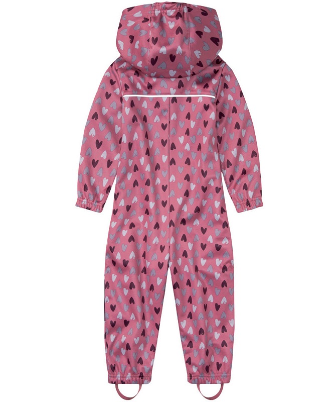☘️ Dívčí SOFTSHELLOVÁ KOMBINÉZA srdíčkový overal vel. 110/116