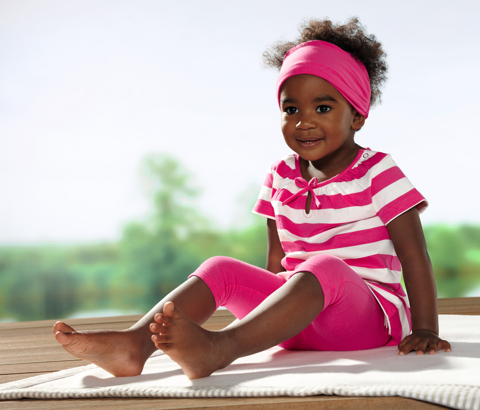 ☘️ DÍVČÍ KOMPLET Tchibo pruhovaná tunika + legíny + čelenka vel. 98/104