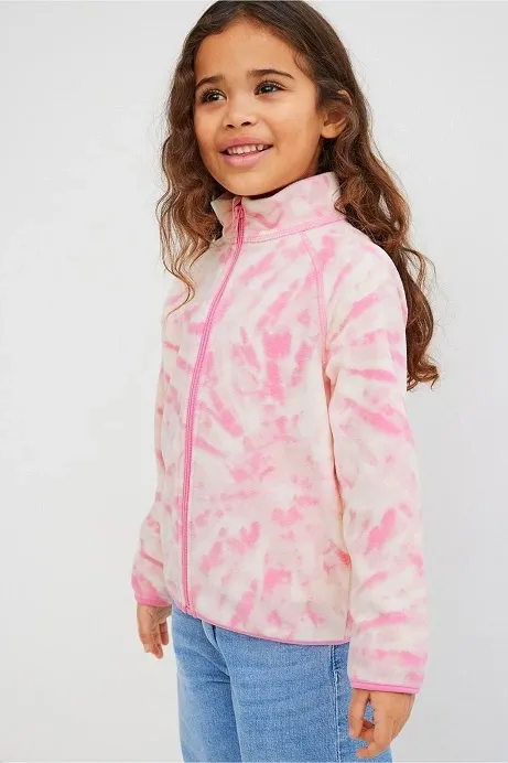 ☘️ Fleecová BATIKOVANÁ MIKINA H&M na zip