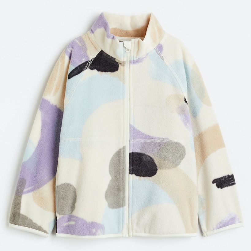 ☘️ Fleecová SMETANOVÁ MIKINA H&M s kapsami vel. 92