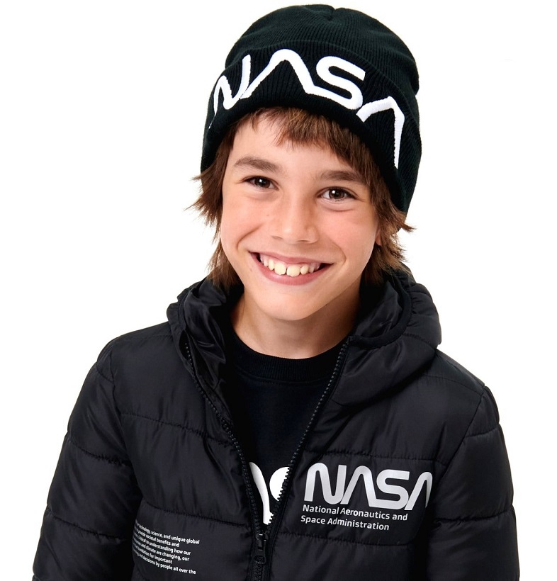 ☘️ Klučičí ČERNÁ BUNDA NASA přechodová s kapucí vel. 146