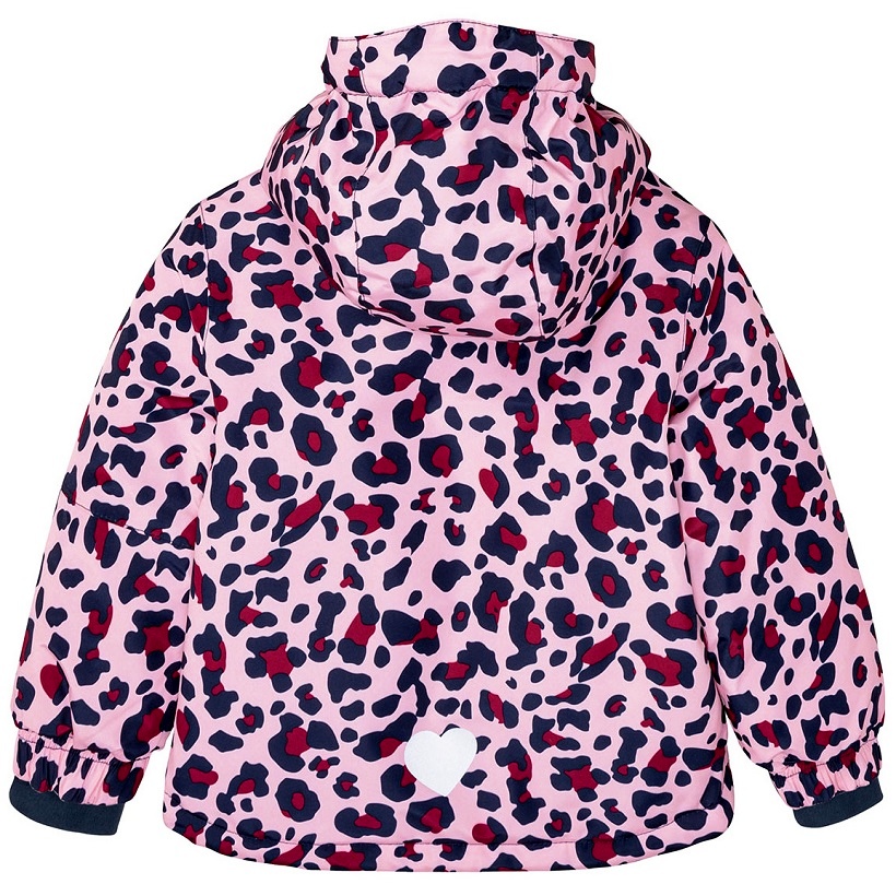 ☘️ Dívčí LYŽAŘSKÝ SET zimní bunda růžová leopardí + oteplováky vel. 110/116