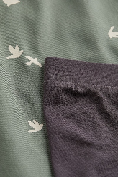 ☘️ Dívčí KOMPLET H&M košilové šaty s páskem + legíny vel. 128