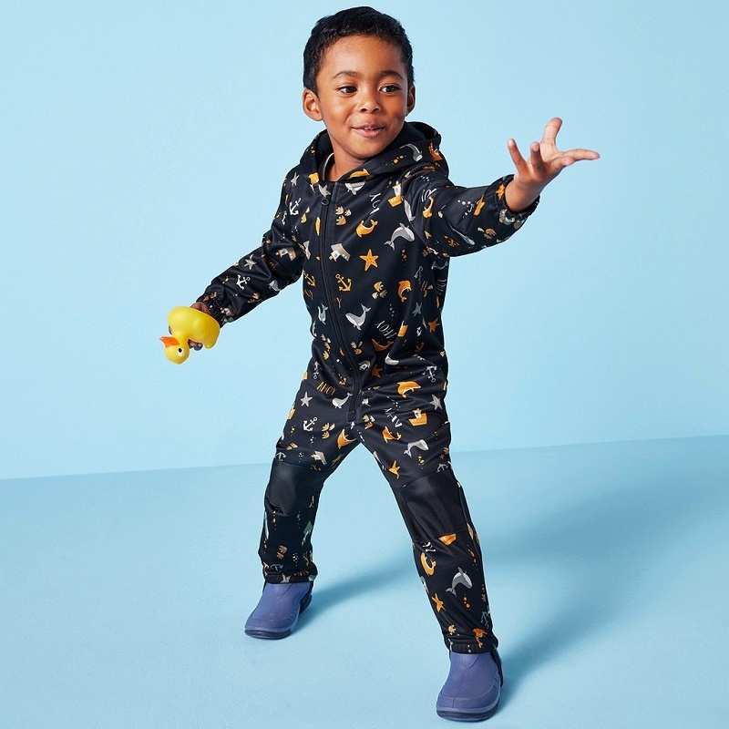 ☘️ Dětská SOFTSHELLOVÁ KOMBINÉZA overal vzorovaný