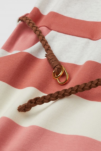 ☘️ Dívčí PRUHOVANÉ ŠATY H&M světlé s páskem