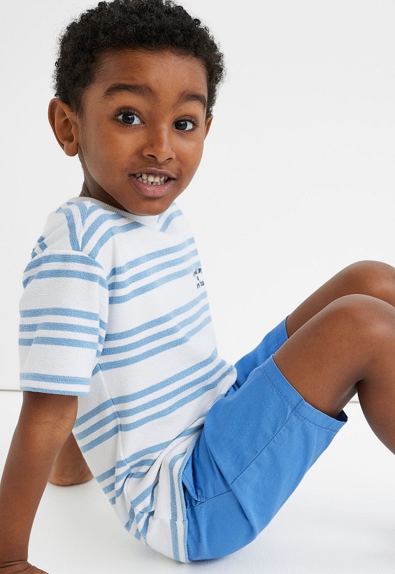 ☘️ 3-pack KLUČIČÍ KRAŤASY H&M tmavé + khaki + modré vel. 122