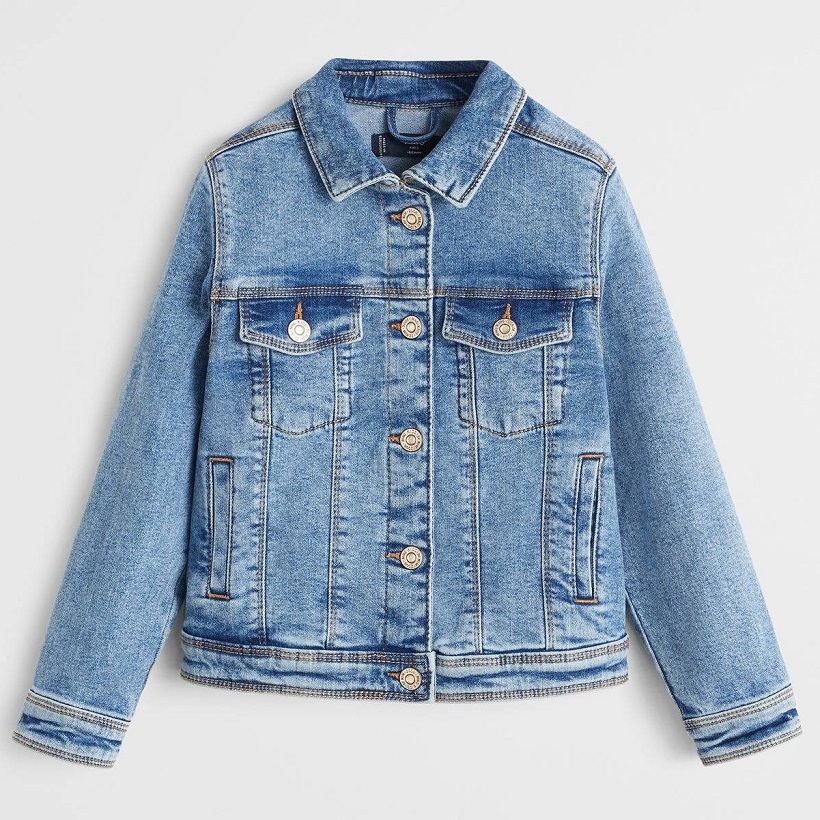 ☘️ Dívčí DŽÍNOVÁ BUNDA Mango světlá vel. 140