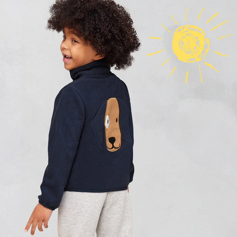 ☘️ Fleecová PEJSKOVÁ MIKINA tmavá vel. 122/128