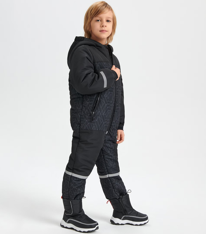 ☘️ Klučičí ČERNÁ KOMBINÉZA zimní overal vel. 122