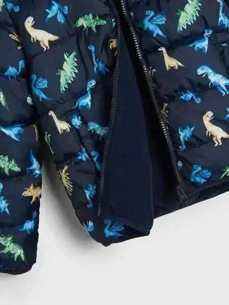 ☘️ PROŠÍVANÁ BUNDA DINOSAUŘI tmavá vel. 104