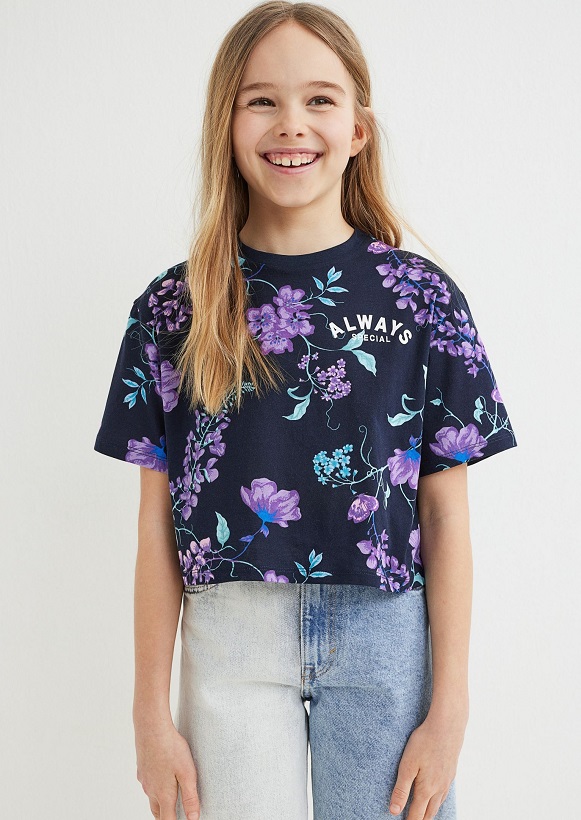 ☘️ Široký LETNÍ TOP H&M zkrácené bavlněné tričko vel. 146/152