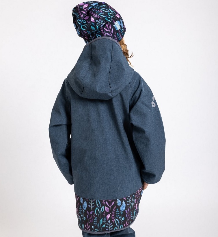 ☘️ Dívčí SOFTSHELLOVÁ BUNDA Unuo LÍSTEČKY s fleecem vel. 140/146