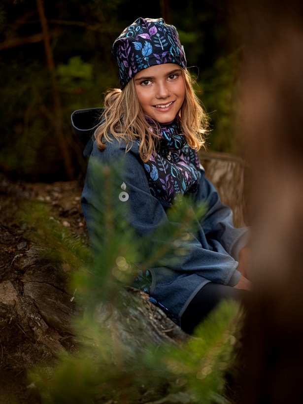 ☘️ Dívčí SOFTSHELLOVÁ BUNDA Unuo LÍSTEČKY s fleecem vel. 140/146