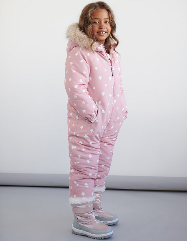 ☘️ Dívčí HVĚZDIČKOVÁ KOMBINÉZA zimní overal světlý vel. 116