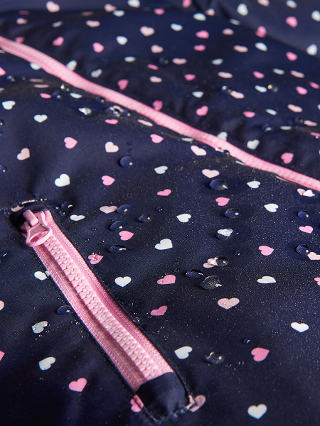 ☘️ Dívčí SRDÍČKOVÁ KOMBINÉZA zimní overal tmavý vel. 122