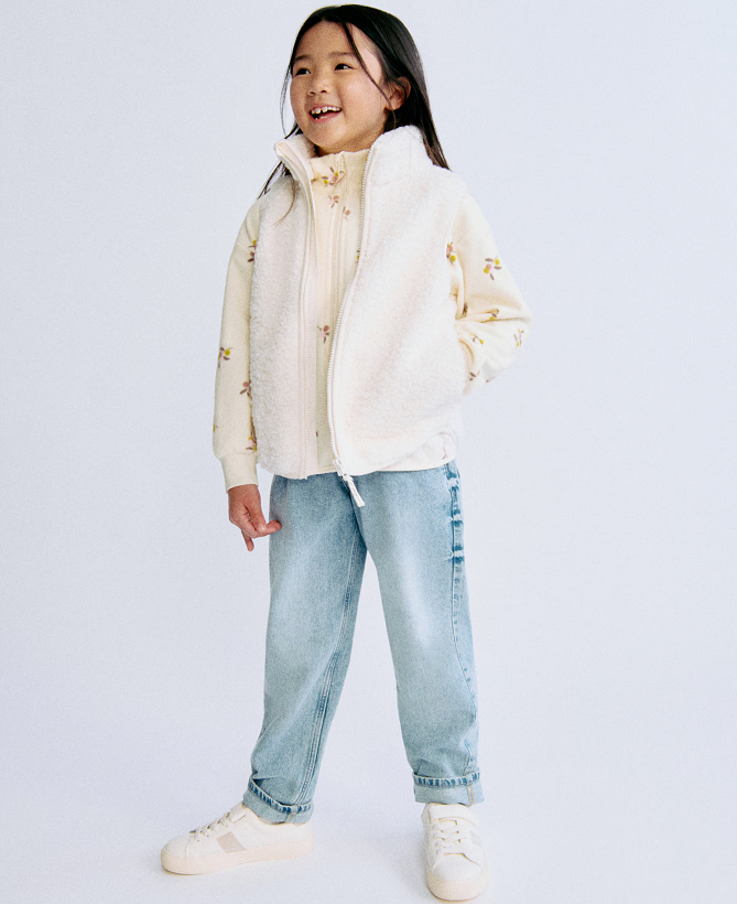 ☘️ Fleecová MIKINA H&M Berries světlá