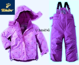 ☘️ RŮŽOVÁ KOMBINÉZA Tchibo zimní souprava vel. 74/80