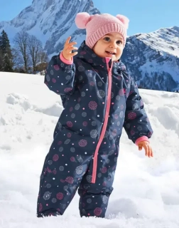 ☘️ Holčičí ZIMNÍ KOMBINÉZA tmavý overal