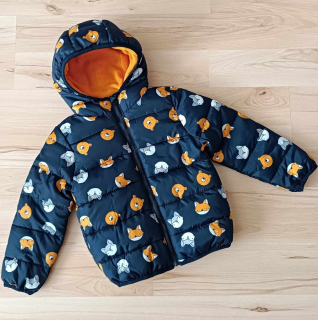 ☘️ Dětská ZVÍŘÁTKOVÁ BUNDA přechodová s kapucí vel. 98