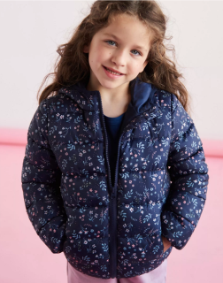 ☘️ Dívčí KYTIČKOVANÁ BUNDA přechodová s kapucí