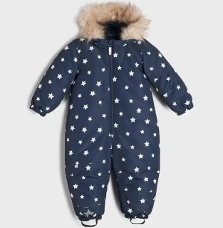 ☘️ Dětská HVĚZDIČKOVÁ KOMBINÉZA zimní overal tmavý vel. 92/98