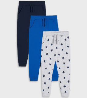 ☘️ 3-pack TEPLÁKY HVĚZDIČKY tmavé + modré + šedé