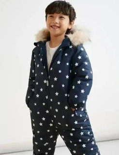 ☘️ Dětská HVĚZDIČKOVÁ KOMBINÉZA zimní overal tmavý