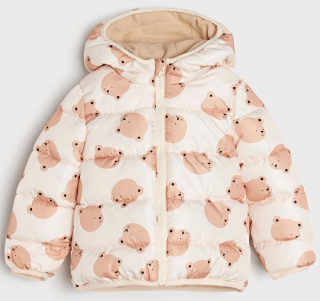 ☘️ PROŠÍVANÁ BUNDA MEDVÍDCI světlá