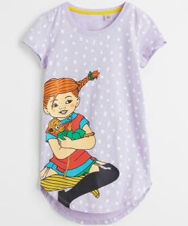 ☘️ Dívčí NOČNÍ KOŠILE H&M Pipi Dlouhá punčocha vel. 110/116