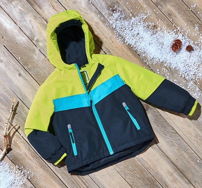 Klučičí lyžařská bunda ❄ krásně barevná zimní bunda pro kluky - fosforová / modrá tyrkysová / tmavě modrá ❄ SKLADEM v našem eshopu U ŽABÁČKŮ.